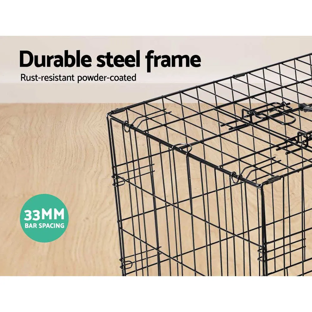 30" Pet Dog Cage Crate Kennel Cat Collapsible Metal Cages Playpen Foldable