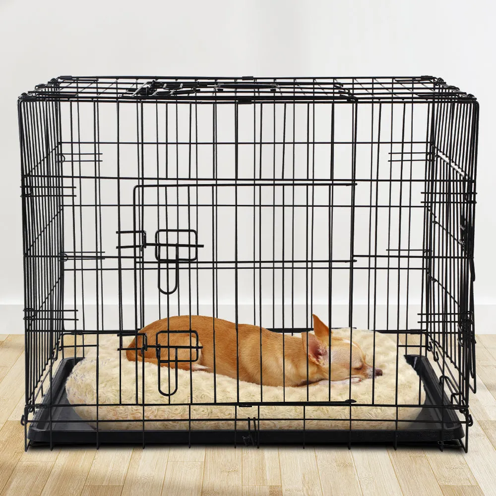 30" Pet Dog Cage Crate Kennel Cat Collapsible Metal Cages Playpen Foldable