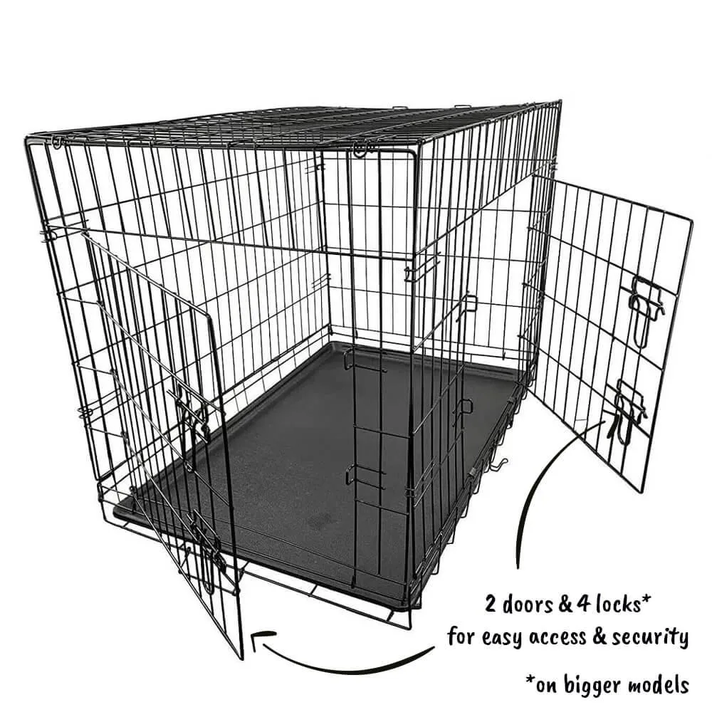 Dog Crate Home Folding Kennel - M 91L x 61W x 66Hcm