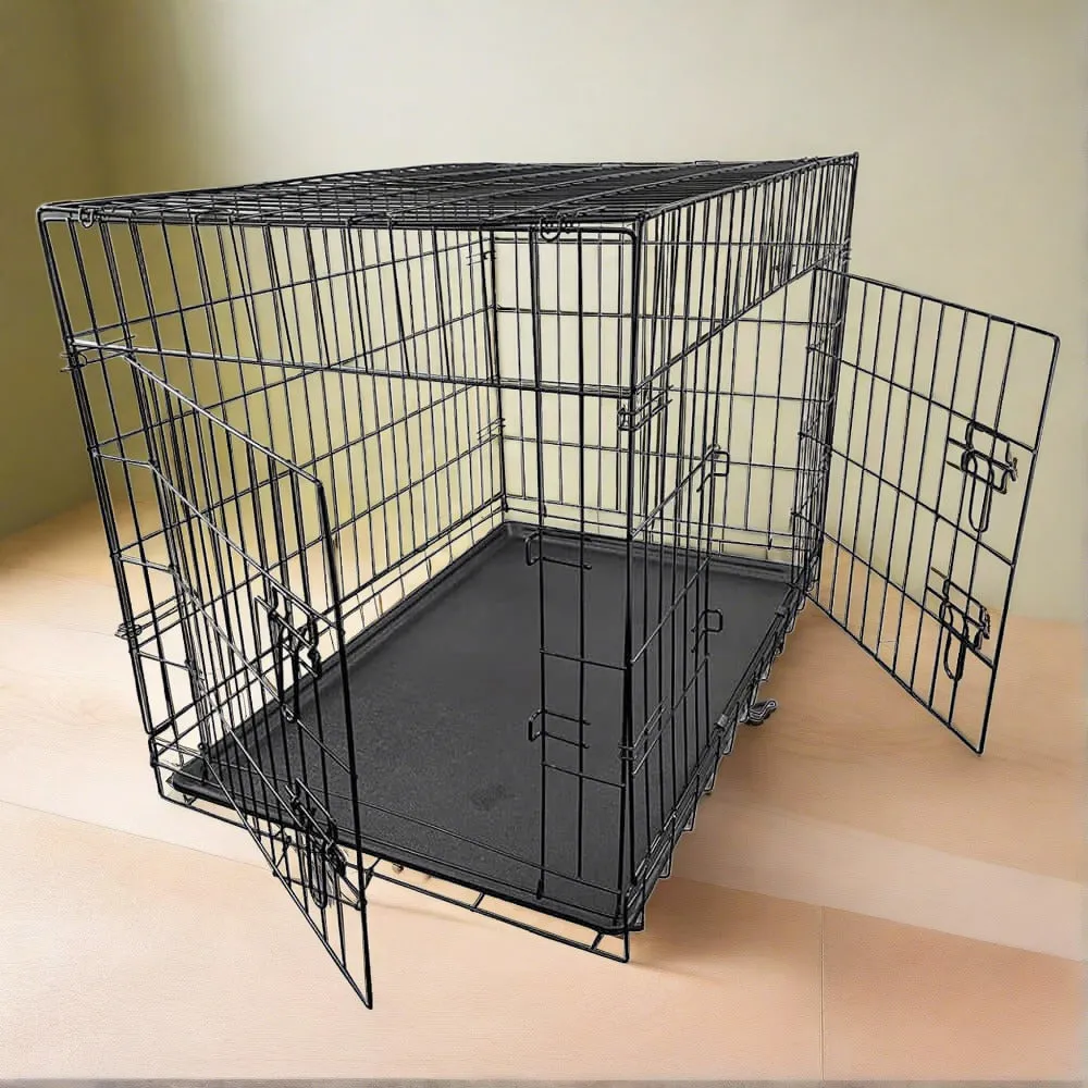 Dog Crate Home Folding Kennel - M 91L x 61W x 66Hcm
