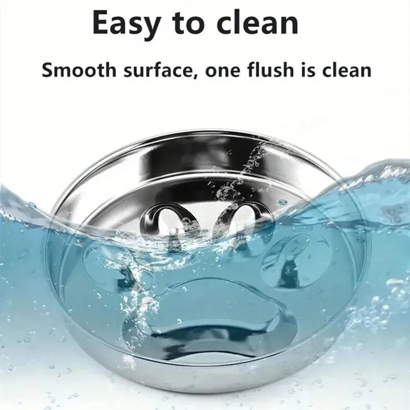 Ergonomic Stainless Steel Slow Feeder Bowl for Pets