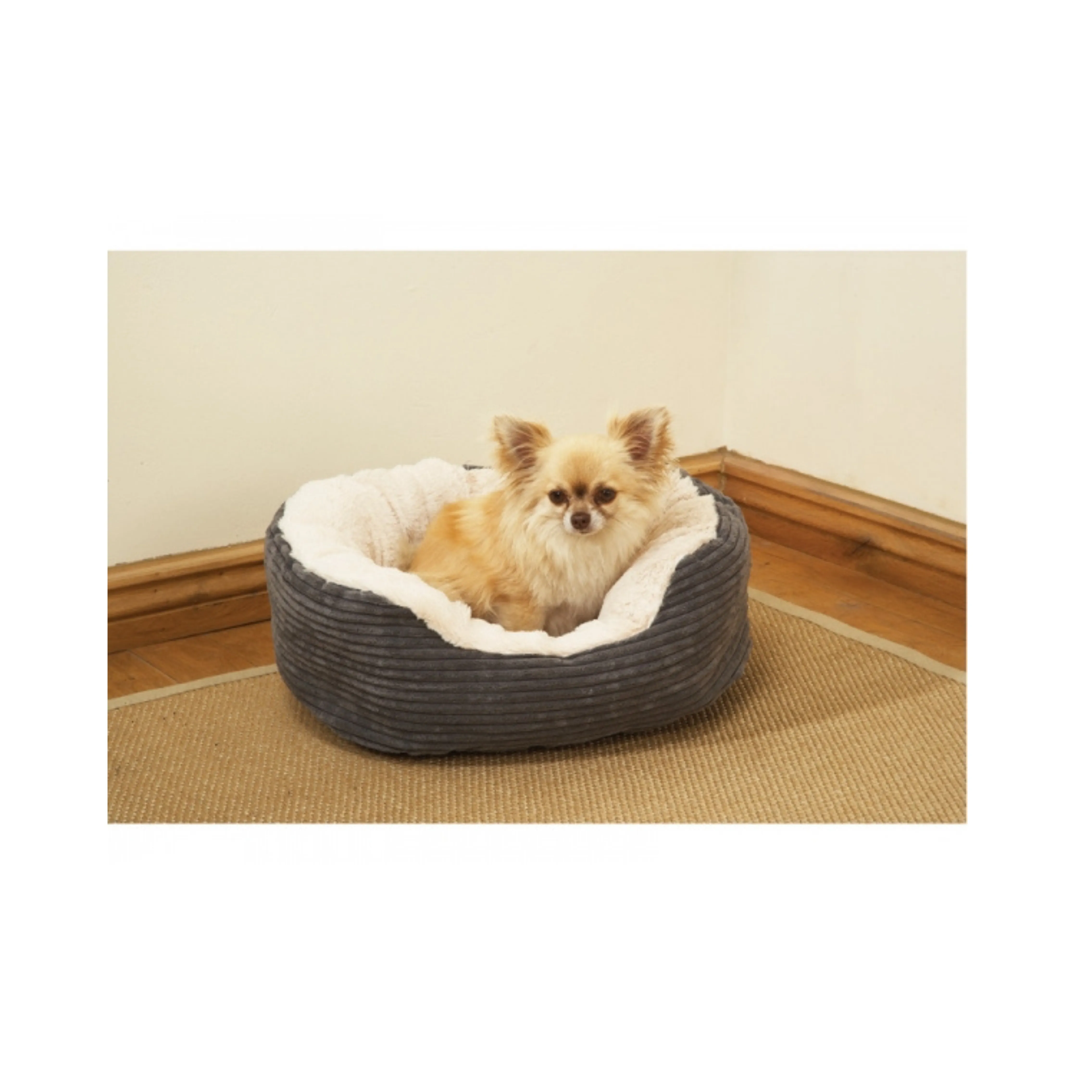 GREY JUMBO CORD/PLUSH