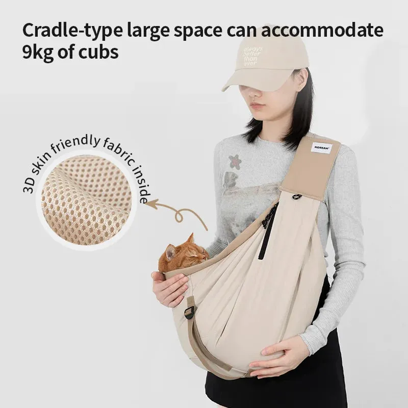 HiDream® | Urban Dog and Cat Sling Carrier Crossbody Bag Hands Free