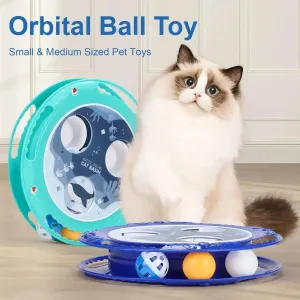 Interactive 360° Rotating Electric Cat Ball Toy – Non-Slip Turntable