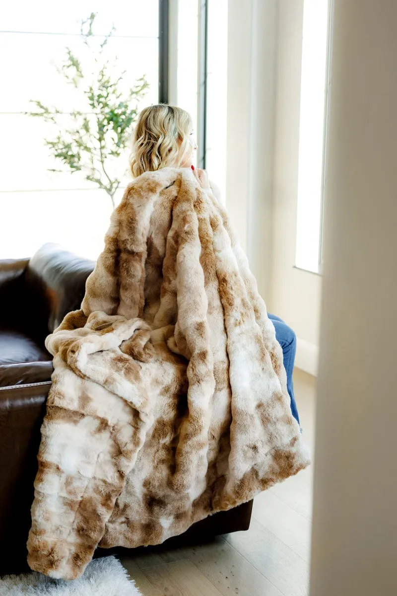 Luxury Blanket JulesRoche Plush Velvet Warm Bourbon
