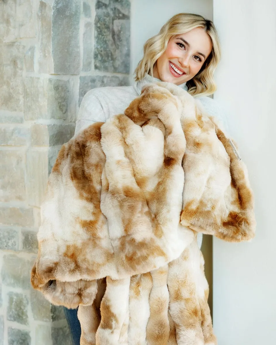 Luxury Blanket JulesRoche Plush Velvet Warm Bourbon
