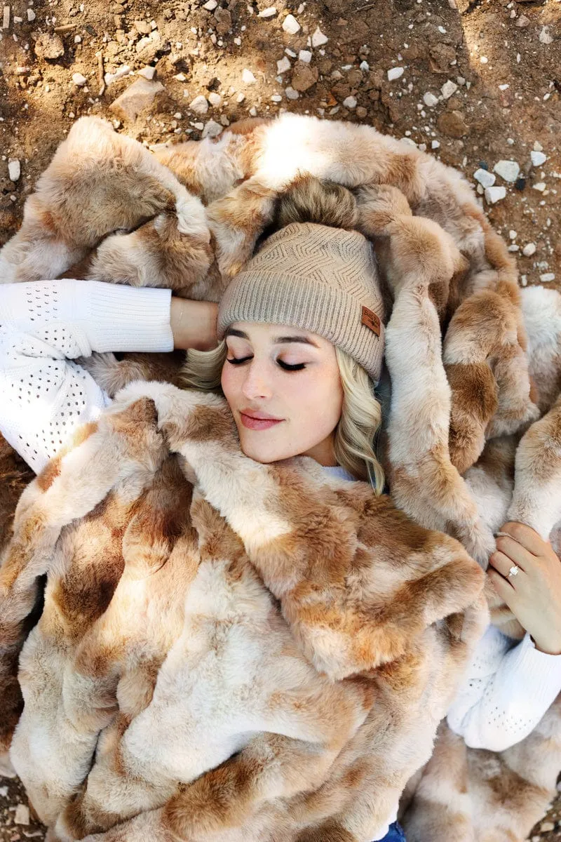 Luxury Blanket JulesRoche Plush Velvet Warm Bourbon
