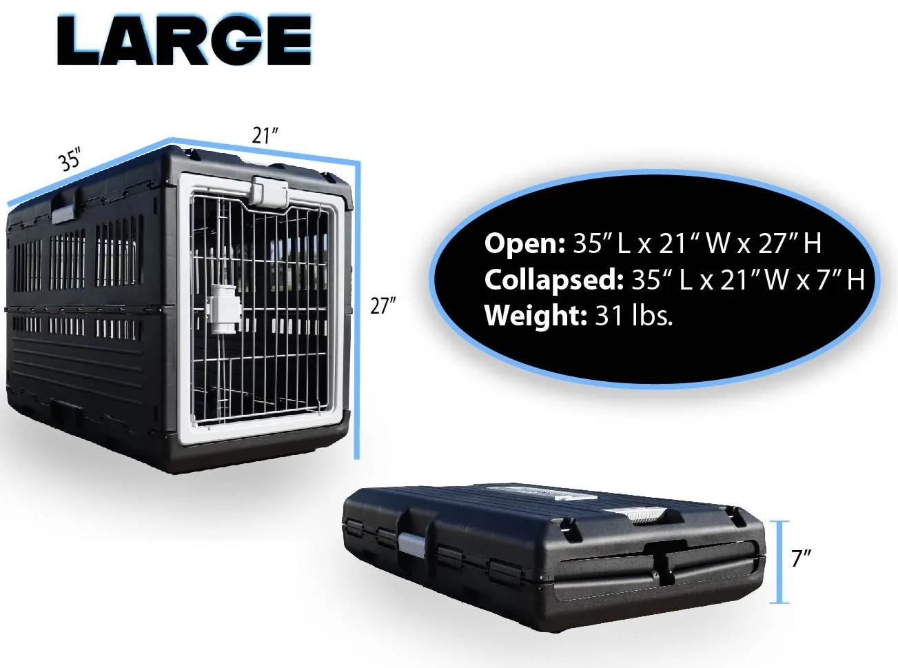 Mirapet Collapsible Pet Crate