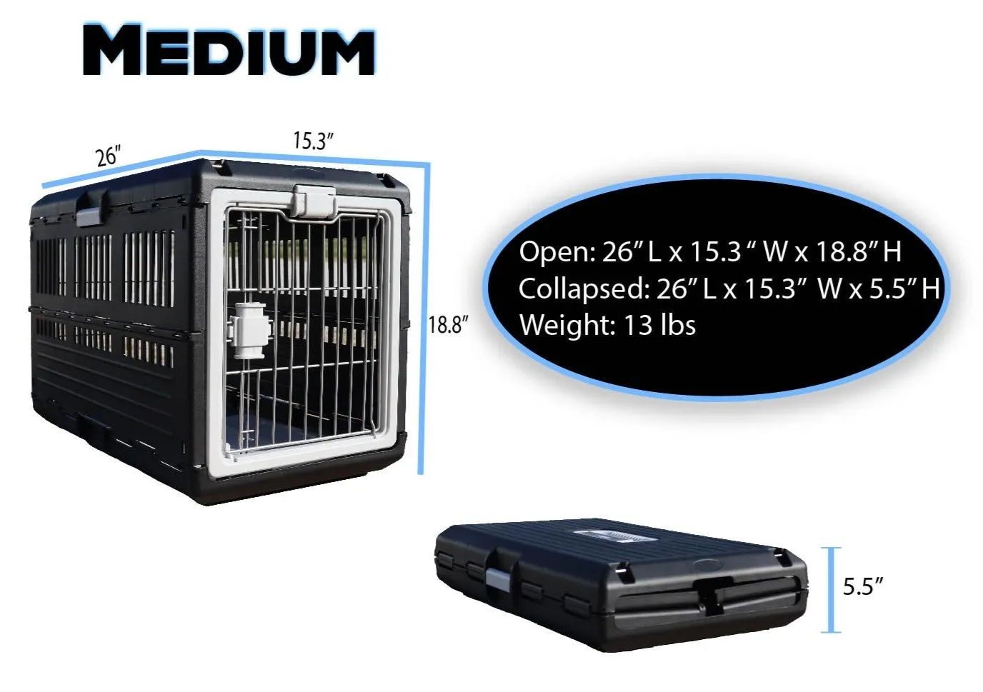 Mirapet Collapsible Pet Crate