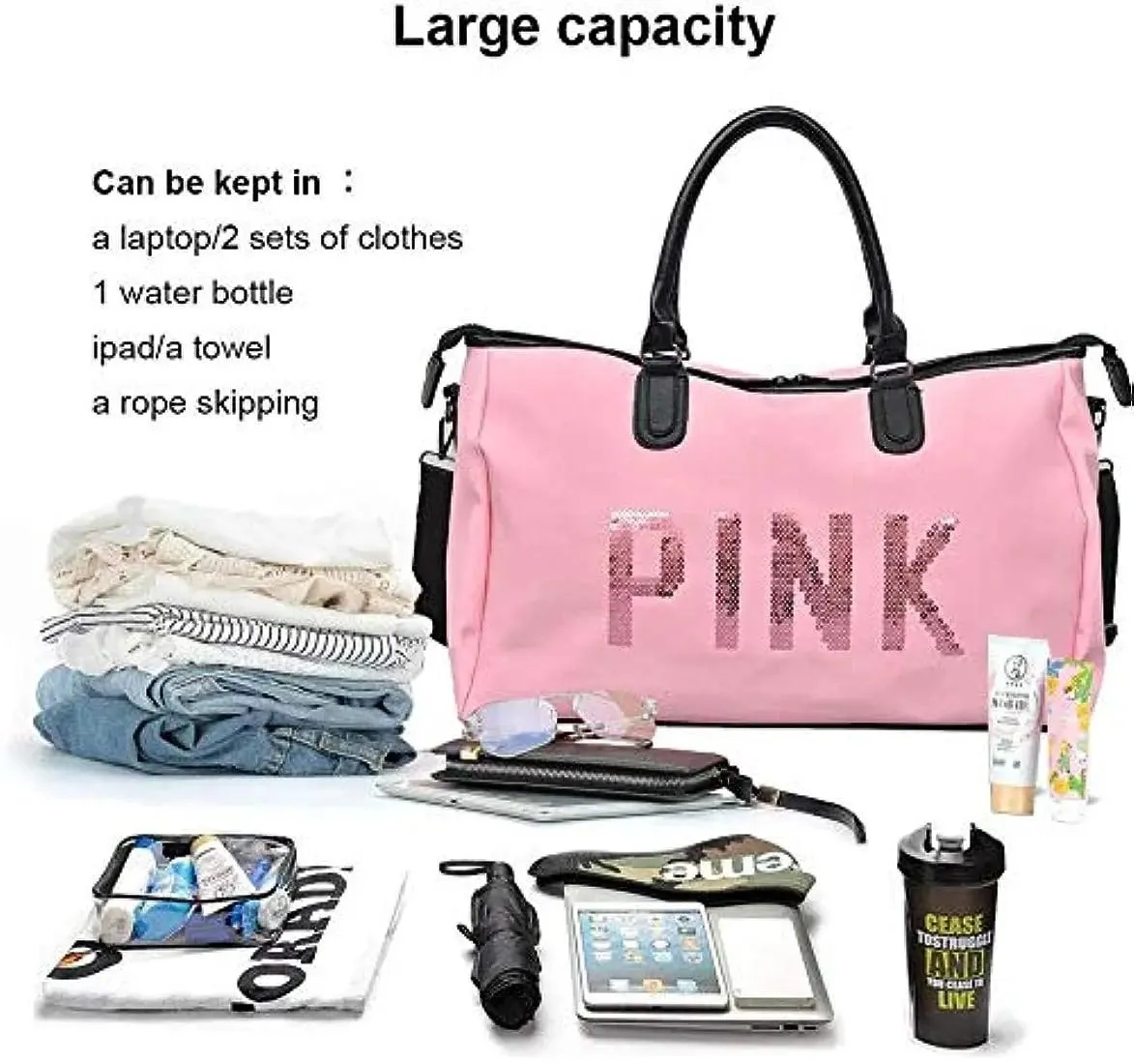 P I N K DURABLE TRAVEL BAG