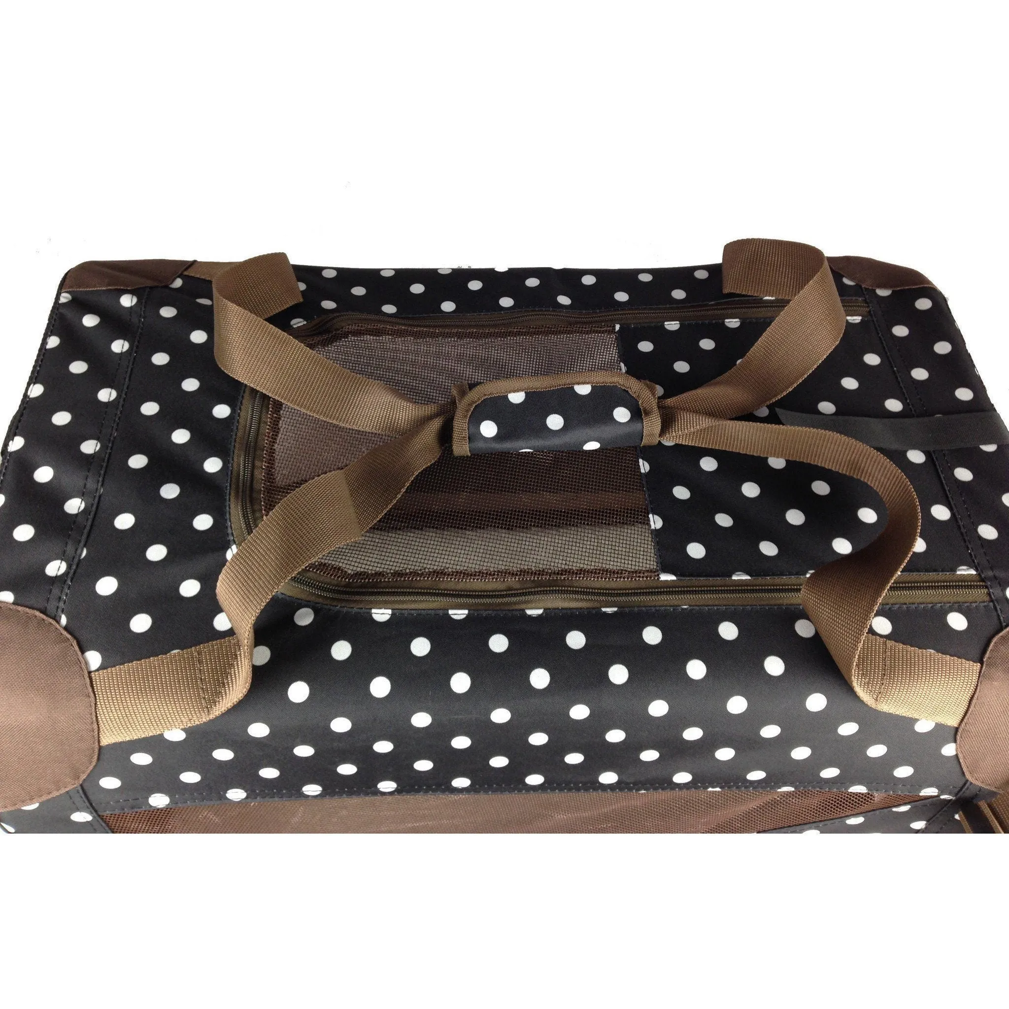 Pet Life ® '360° Vista View' Zippered Soft Folding Collapsible Durable Metal Framed Pet Dog Crate House Carrier