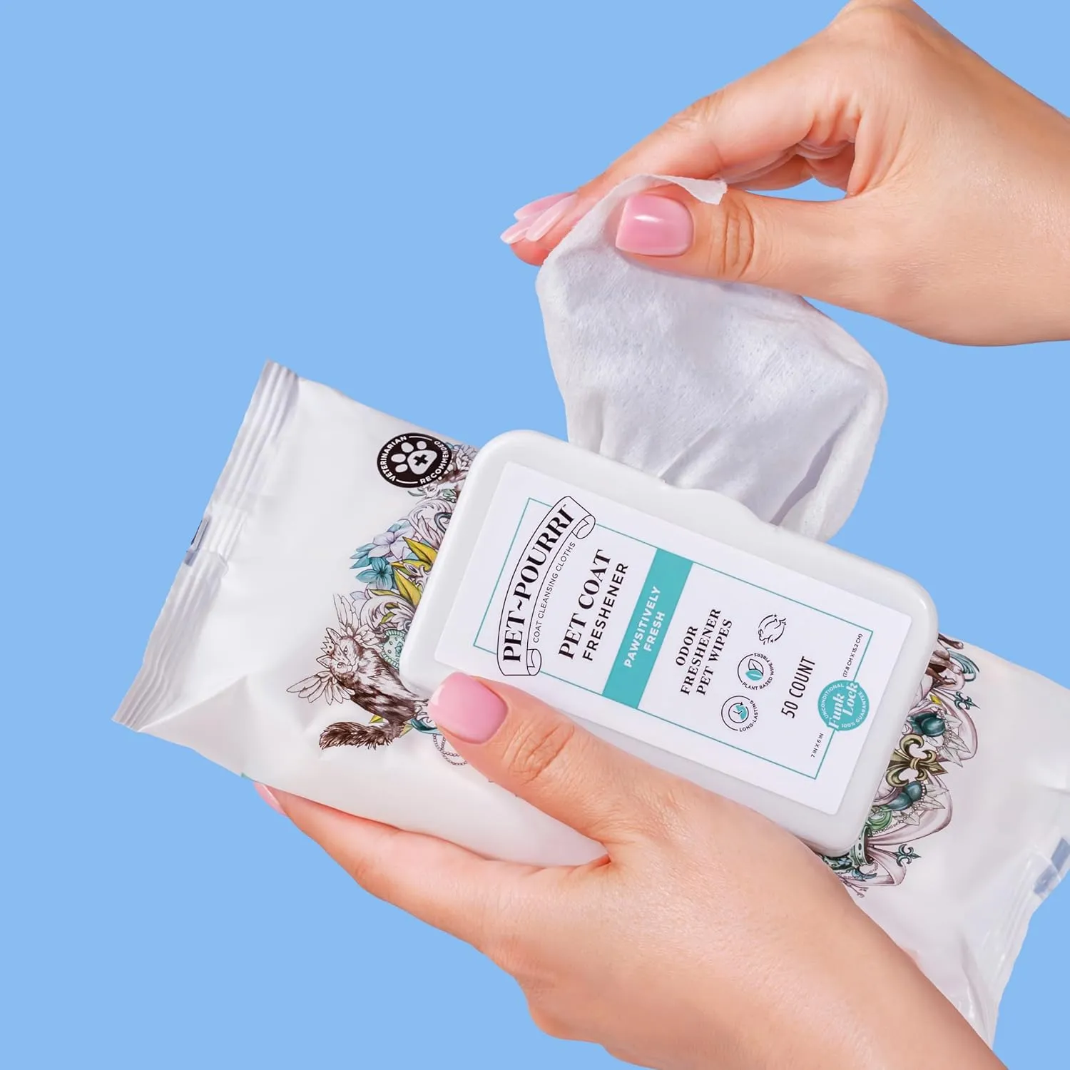 Pet~Pourri Pawsitiveley Fresh Pet Wipes - 50 ct.