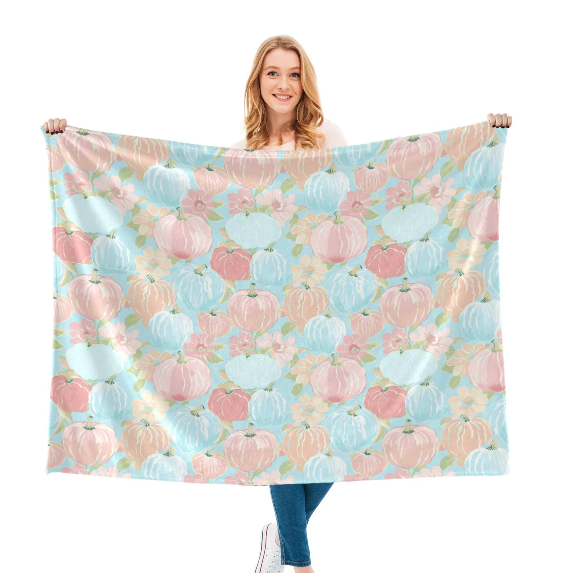 Pumpkin Patch |Ultra-Soft Micro Fleece Blanket | Durable & Lightweight with Vibrant No-Fade Print | Perfect Autumn Gifts