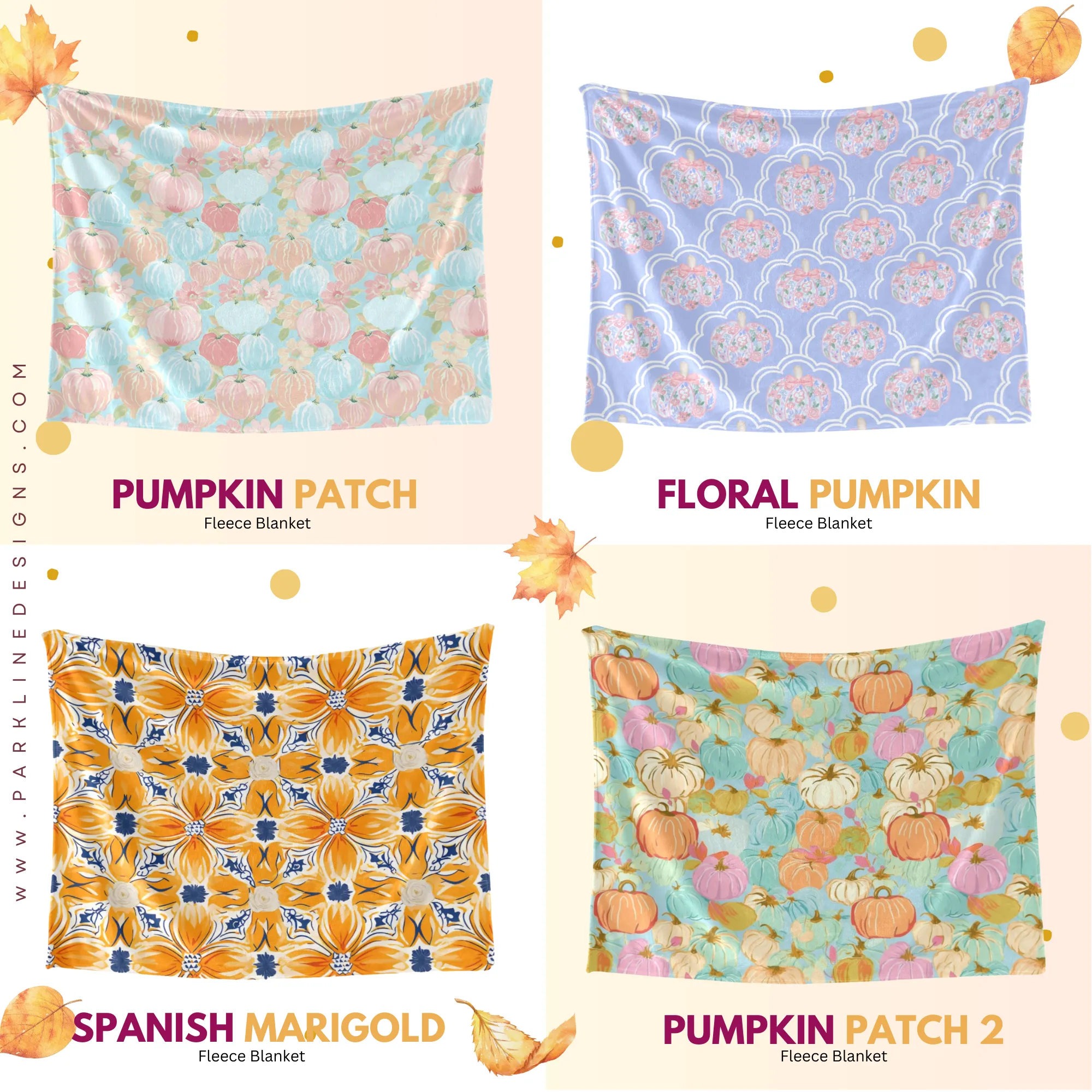Pumpkin Patch |Ultra-Soft Micro Fleece Blanket | Durable & Lightweight with Vibrant No-Fade Print | Perfect Autumn Gifts