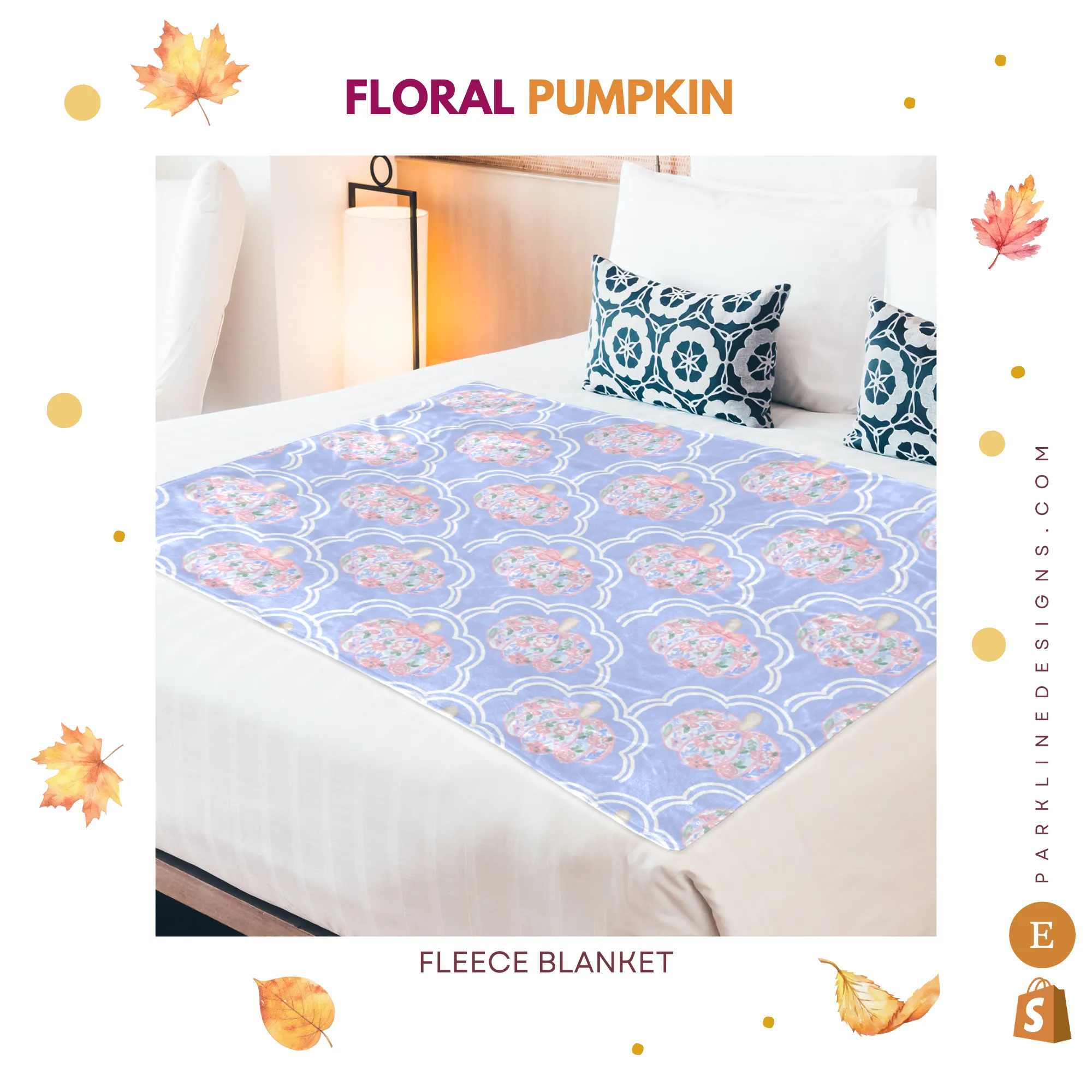 Pumpkin Patch |Ultra-Soft Micro Fleece Blanket | Durable & Lightweight with Vibrant No-Fade Print | Perfect Autumn Gifts