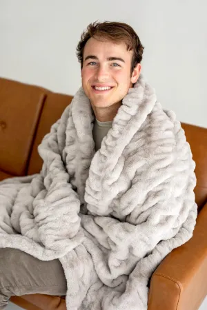 Soft Gray Blanket JulesRoche Plush Travel Blanket