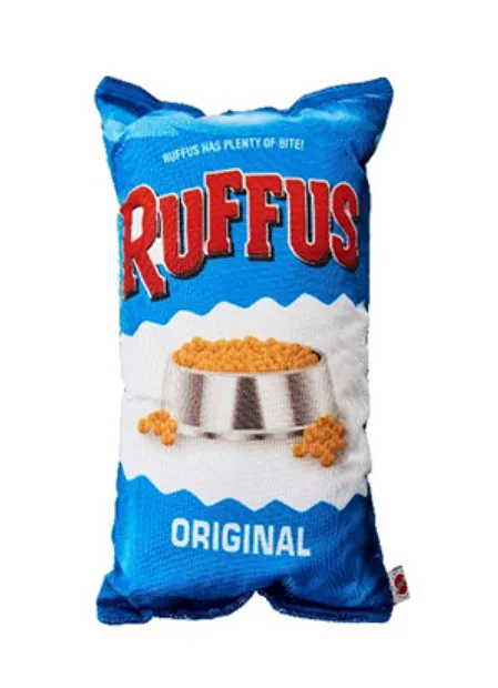 SPOT FUN FOODS -  BAG OF CHIPS SQUEAKY AND CRINKLE TOY