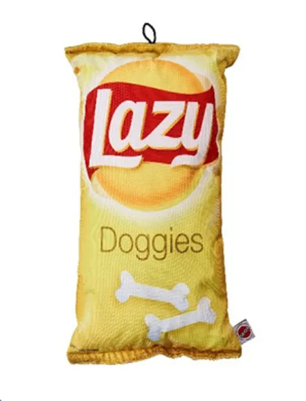 SPOT FUN FOODS -  BAG OF CHIPS SQUEAKY AND CRINKLE TOY