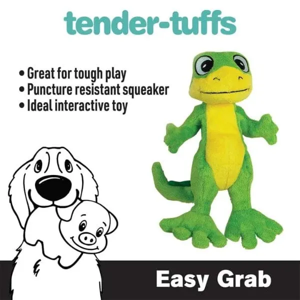 tender-tuffs Easy Grab Standing Gecko Dog Plush Dog Toy