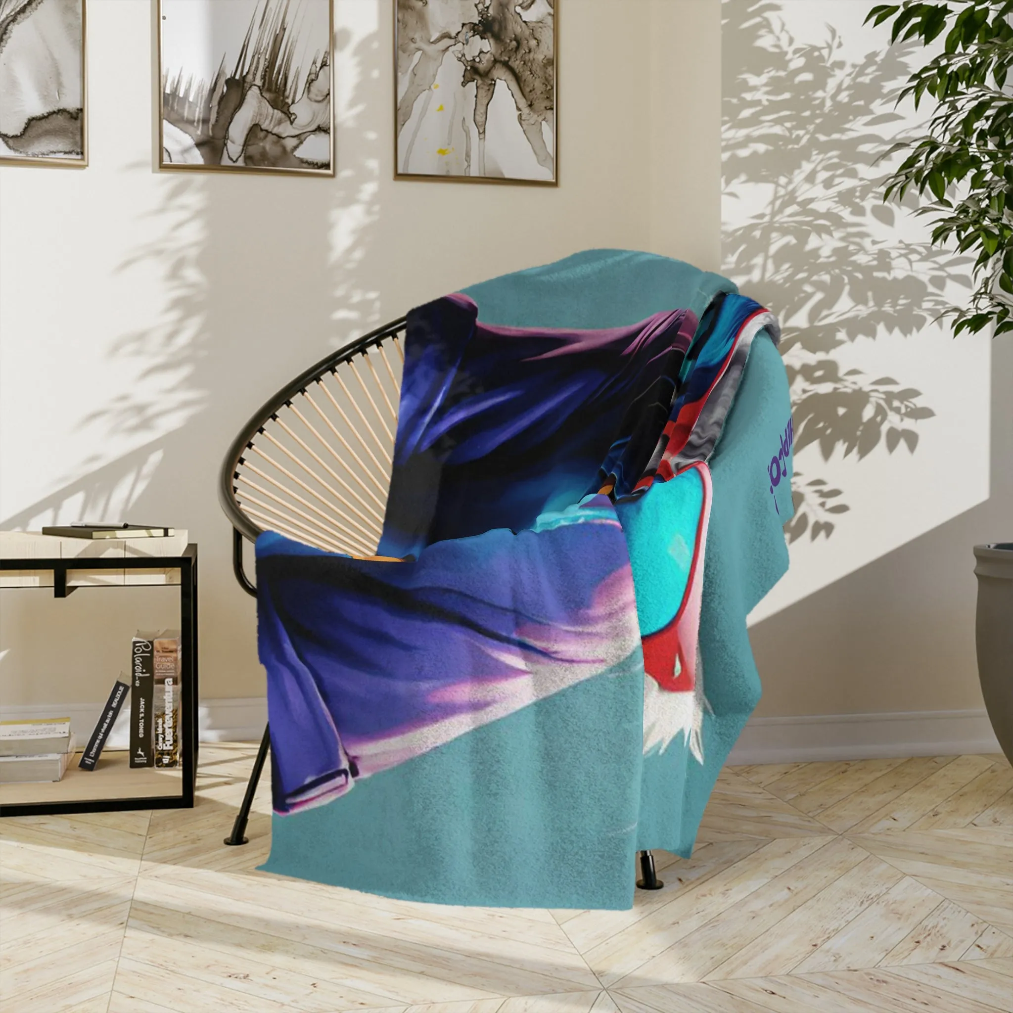 Velveteen Microfiber Cozy Cat Snuggle Blanket