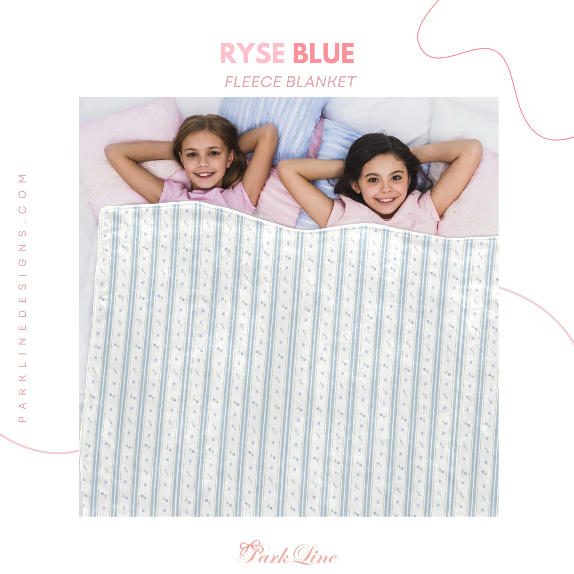VICTORIA BLUE | Ultra-Soft Micro Fleece Blanket | Durable & Lightweight with Vibrant No-Fade Print