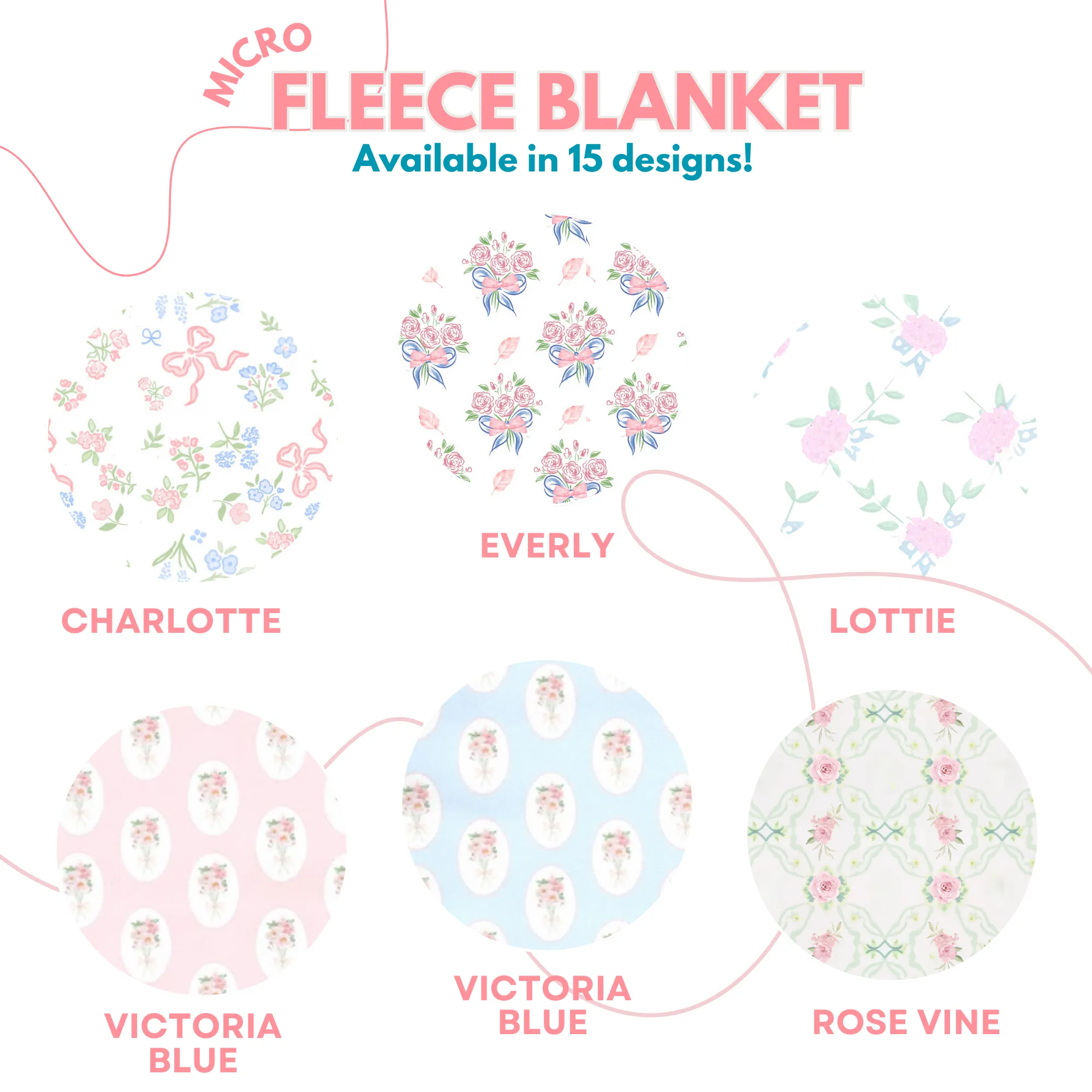 VICTORIA BLUE | Ultra-Soft Micro Fleece Blanket | Durable & Lightweight with Vibrant No-Fade Print