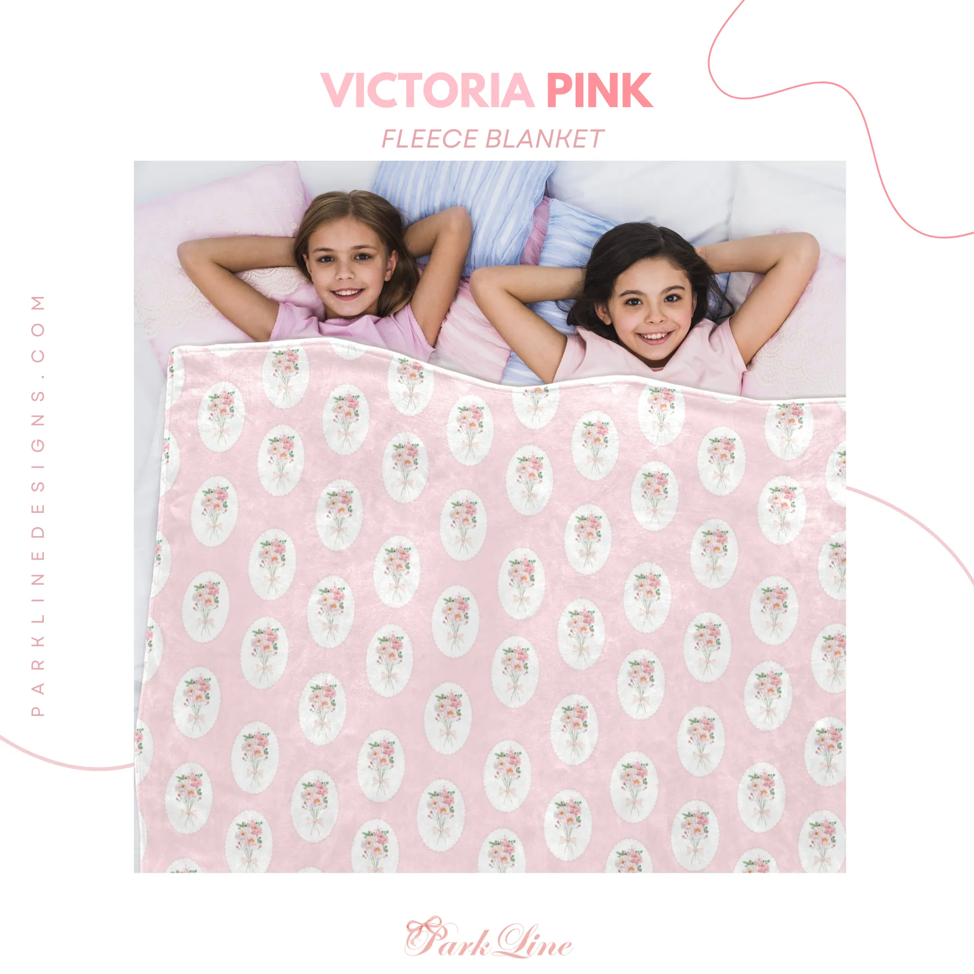 VICTORIA BLUE | Ultra-Soft Micro Fleece Blanket | Durable & Lightweight with Vibrant No-Fade Print