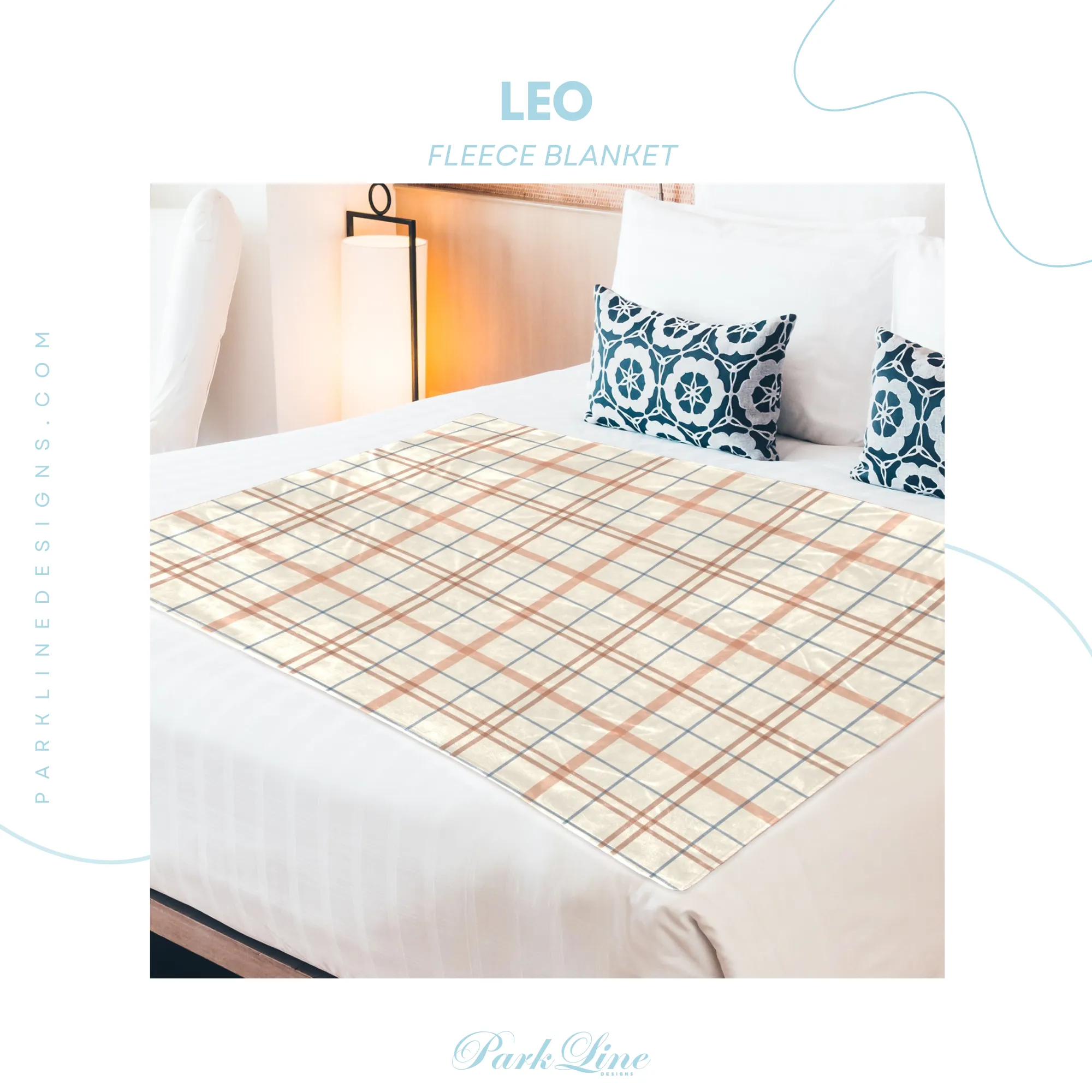 VICTORIA BLUE | Ultra-Soft Micro Fleece Blanket | Durable & Lightweight with Vibrant No-Fade Print