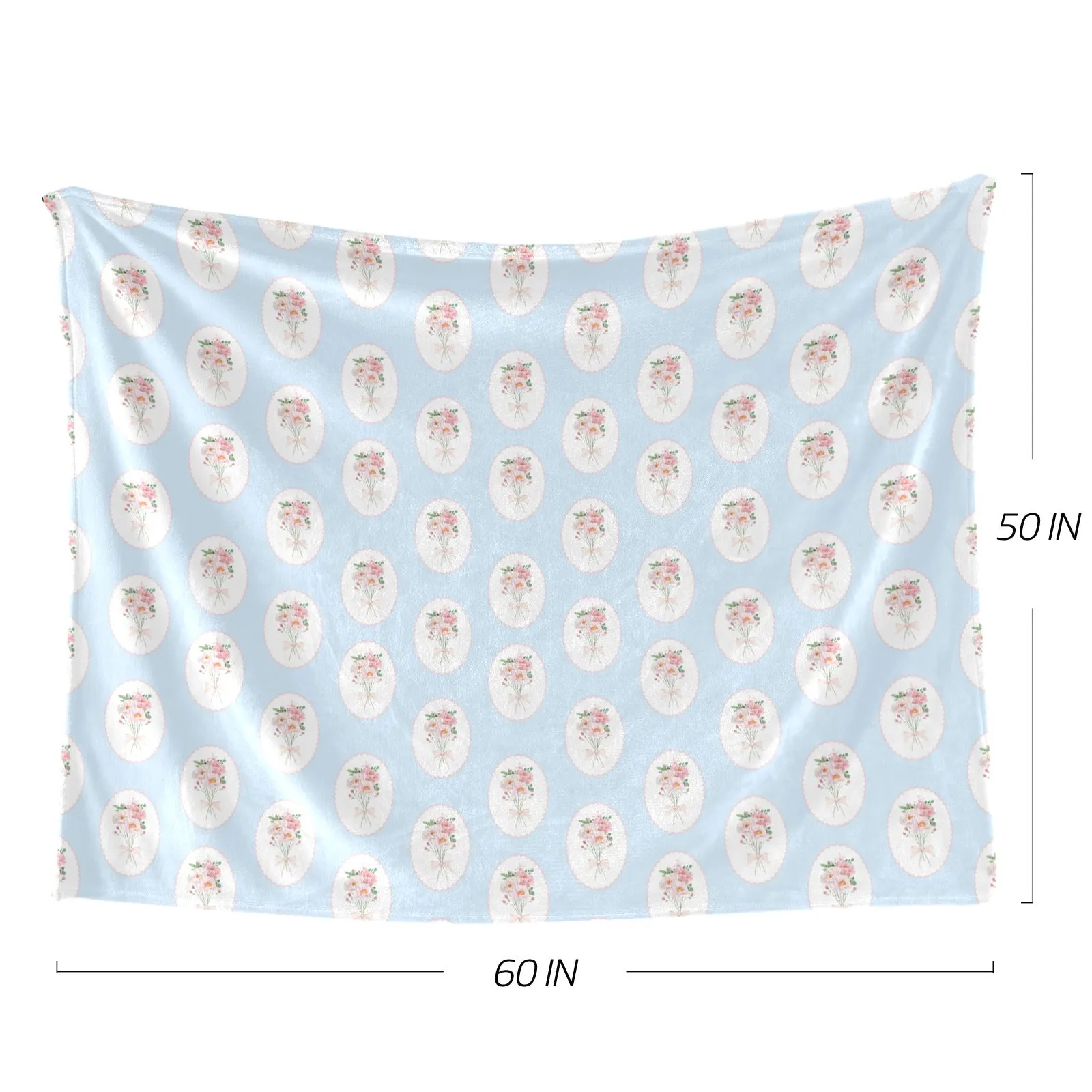 VICTORIA BLUE | Ultra-Soft Micro Fleece Blanket | Durable & Lightweight with Vibrant No-Fade Print