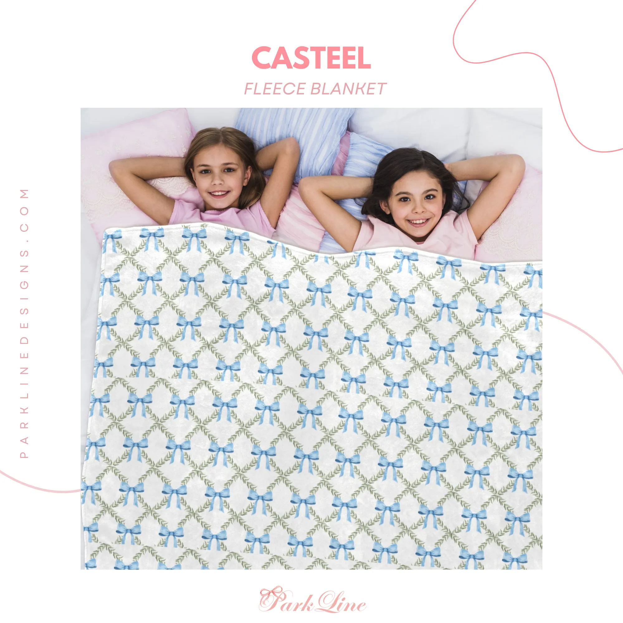 VICTORIA BLUE | Ultra-Soft Micro Fleece Blanket | Durable & Lightweight with Vibrant No-Fade Print