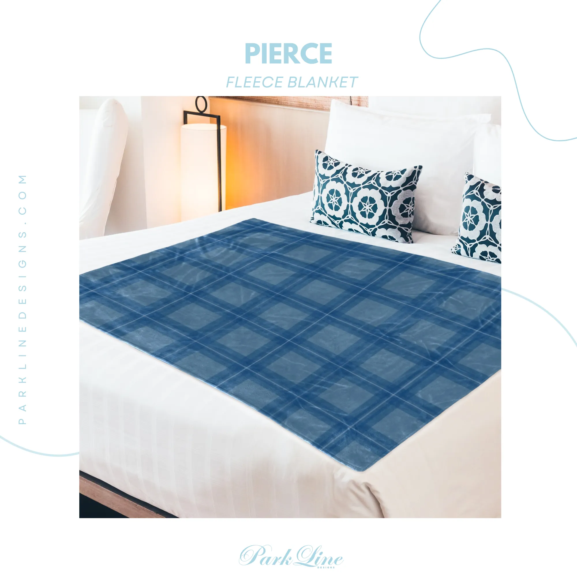 VICTORIA BLUE | Ultra-Soft Micro Fleece Blanket | Durable & Lightweight with Vibrant No-Fade Print