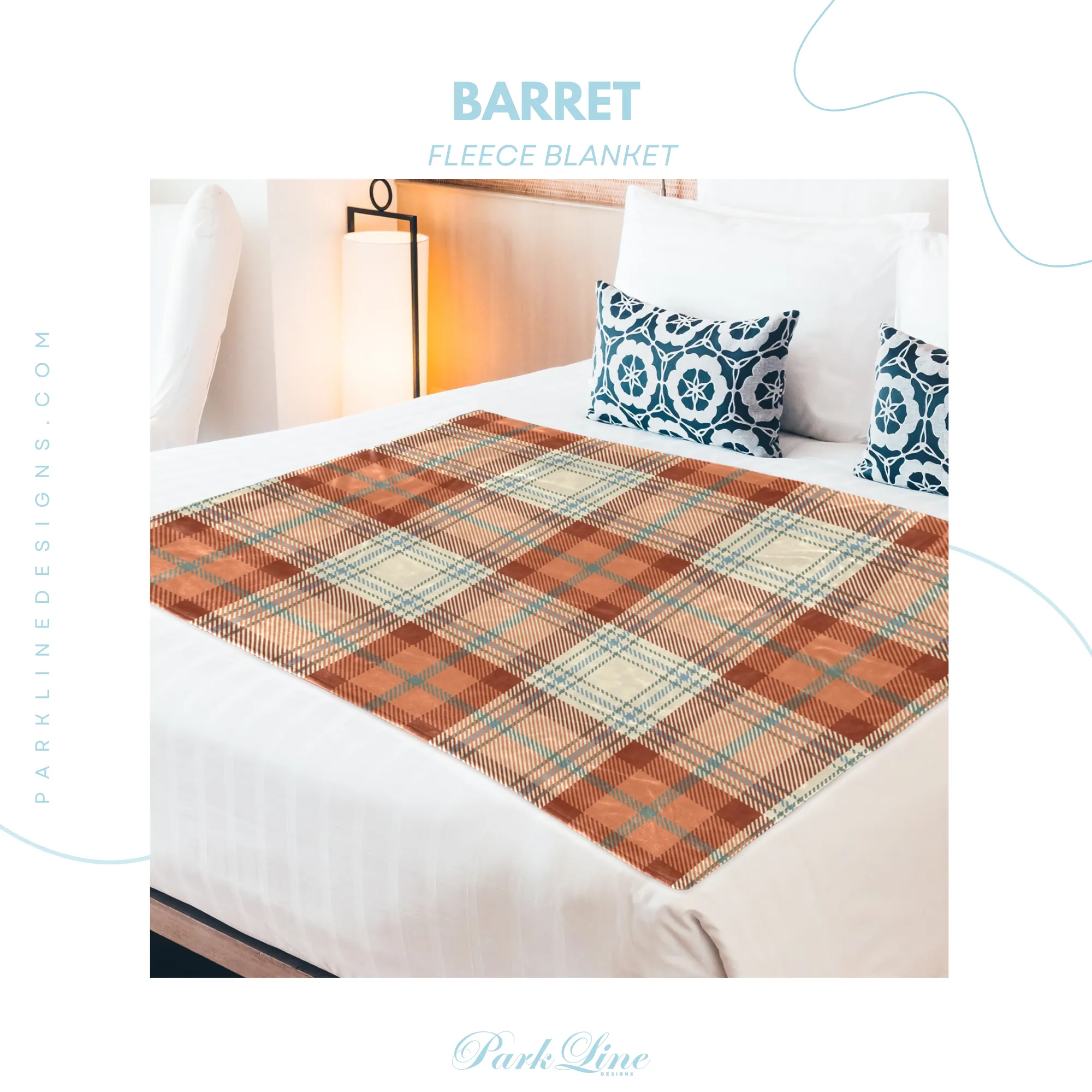 VICTORIA BLUE | Ultra-Soft Micro Fleece Blanket | Durable & Lightweight with Vibrant No-Fade Print
