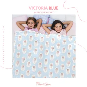 VICTORIA BLUE | Ultra-Soft Micro Fleece Blanket | Durable & Lightweight with Vibrant No-Fade Print