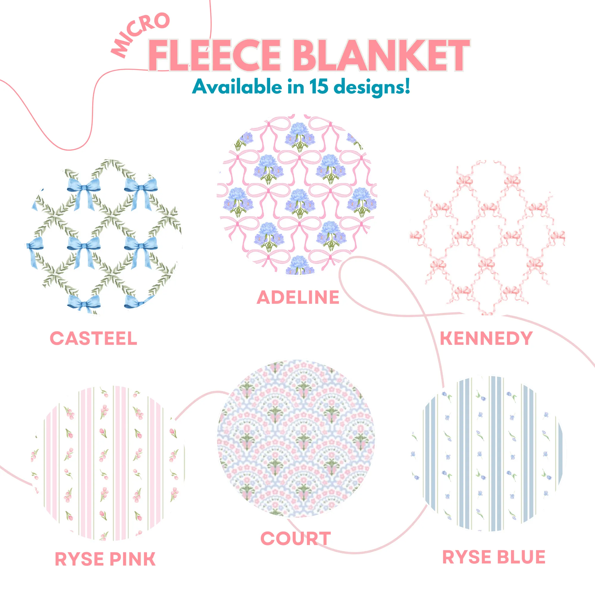 VICTORIA BLUE | Ultra-Soft Micro Fleece Blanket | Durable & Lightweight with Vibrant No-Fade Print