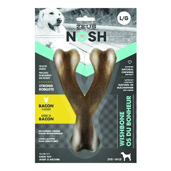 Zeus Nosh Strong Chew Bone Bacon Wishbone